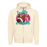 Sandshell Tackle Cancer Football Zipper Hoodie - texasbilliewilder