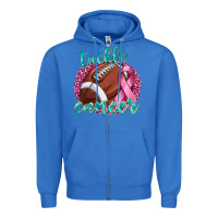 True Royal Tackle Cancer Football Zipper Hoodie - texasbilliewilder