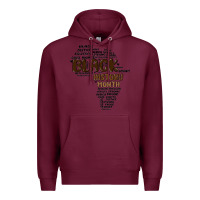 Burgundy black history month Premium Hoodie - MaliasSmallBusiness