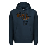 Navy black history month Premium Hoodie - MaliasSmallBusiness
