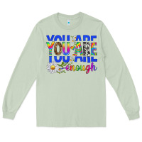 Matcha you are enough with daisies Long Sleeve Tee - texasbilliewilder