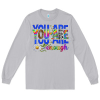 Moon Dust you are enough with daisies Long Sleeve Tee - texasbilliewilder