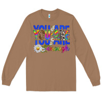 Toasted Coconut you are enough with daisies Long Sleeve Tee - texasbilliewilder