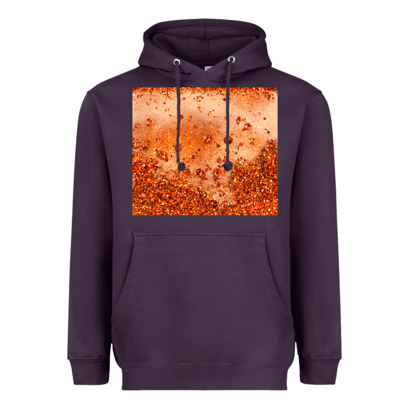 Orange Glitter Tumbler Heavyweight Hoodie by JahusDesignShop | Teevron