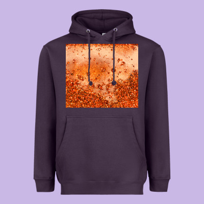 Orange Glitter Tumbler Heavyweight Hoodie Designed By Jahusdesignshop