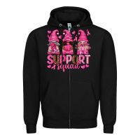 Black Support Squad with Gnomes Zipper Hoodie - texasbilliewilder