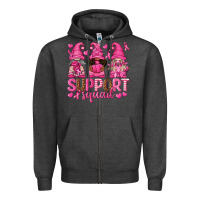 Charcoal Heather Support Squad with Gnomes Zipper Hoodie - texasbilliewilder
