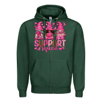 Sports Green Support Squad with Gnomes Zipper Hoodie - texasbilliewilder
