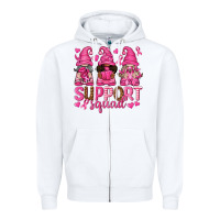 White Support Squad with Gnomes Zipper Hoodie - texasbilliewilder