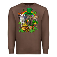 Chestnut little cows and st patricks party Premium Sweatshirt - AdoDesignShop