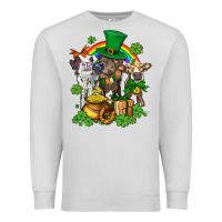 Dove Grey little cows and st patricks party Premium Sweatshirt - AdoDesignShop