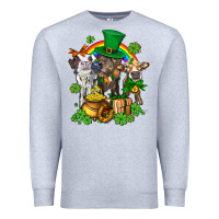 Heather Grey little cows and st patricks party Premium Sweatshirt - AdoDesignShop