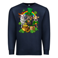 Navy little cows and st patricks party Premium Sweatshirt - AdoDesignShop