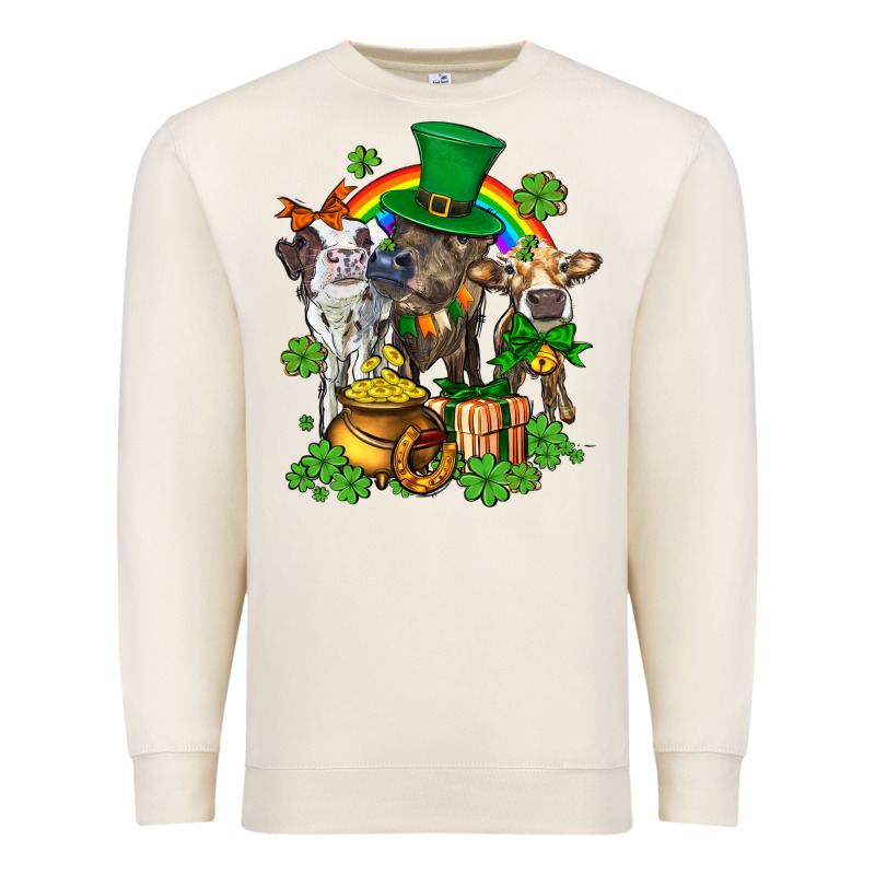 Little Cows And St Patricks Party Premium Sweatshirt by AdoDesignShop | Teevron