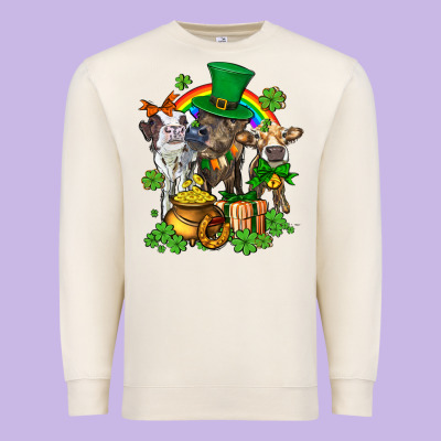 Little Cows And St Patricks Party Premium Sweatshirt Designed By Adodesignshop
