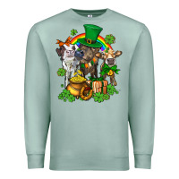 Seafoam little cows and st patricks party Premium Sweatshirt - AdoDesignShop