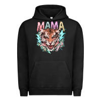 Pigment Black mama tiger lightning bolt Urban Hoodie - NancyCooperArtShop