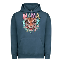 Pigment Midnight Navy mama tiger lightning bolt Urban Hoodie - NancyCooperArtShop