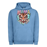 Pigment Pebble Blue mama tiger lightning bolt Urban Hoodie - NancyCooperArtShop