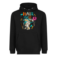 Black bullskull hairstlist Heavyweight Hoodie - AdoDesignShop