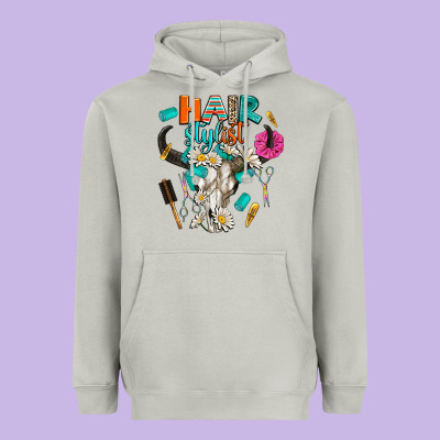 Bullskull Hairstlist Heavyweight Hoodie Designed By Adodesignshop