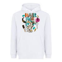 White bullskull hairstlist Heavyweight Hoodie - AdoDesignShop
