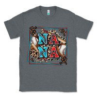 Charcoal Heather baseball nana with leopard Classic Tee - Zillion Design Studio