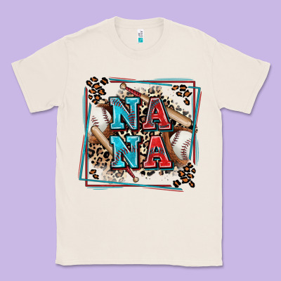 Baseball Nana With Leopard Classic Tee Designed By Zillion Design Studio
