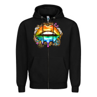 Black rainbow lips Zipper Hoodie - Zillion Design Studio