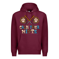 Burgundy calm your mitts Premium Hoodie - AdoDesignShop