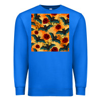 True Royal halloween bat and roses seamless pattern Premium Sweatshirt - BundleAndBundleShop