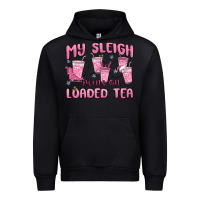 Black my sleigh runs on loaded tea Urban Hoodie - MaliasSmallBusiness