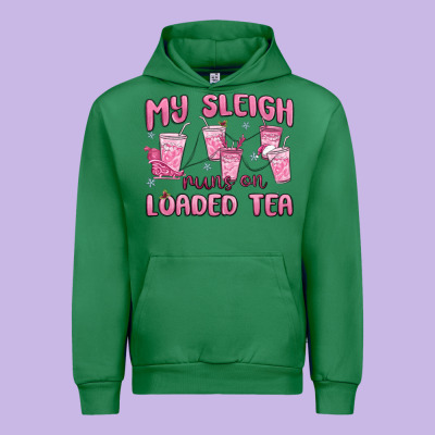 My Sleigh Runs On Loaded Tea Urban Hoodie Designed By Maliassmallbusiness