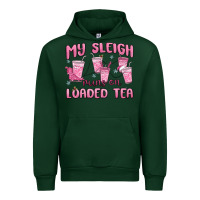 Forest Green my sleigh runs on loaded tea Urban Hoodie - MaliasSmallBusiness
