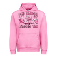 Fuchsia Pink my sleigh runs on loaded tea Urban Hoodie - MaliasSmallBusiness