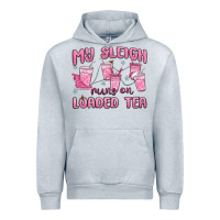 Heather Grey my sleigh runs on loaded tea Urban Hoodie - MaliasSmallBusiness