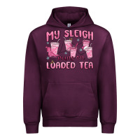 Mauve Wine my sleigh runs on loaded tea Urban Hoodie - MaliasSmallBusiness