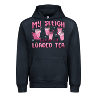 Navy my sleigh runs on loaded tea Urban Hoodie - MaliasSmallBusiness
