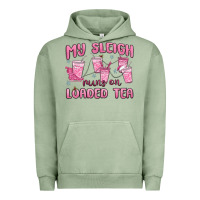 Pigment Oil Green my sleigh runs on loaded tea Urban Hoodie - MaliasSmallBusiness