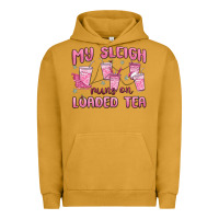Pigment Peanut Butter my sleigh runs on loaded tea Urban Hoodie - MaliasSmallBusiness