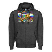 Charcoal Heather pride wine cups Zipper Hoodie - Zillion Design Studio
