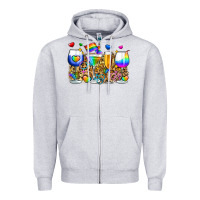 Heather Grey pride wine cups Zipper Hoodie - Zillion Design Studio