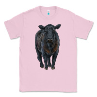 Bubblegum Pink black angus cattle Classic Tee - RanaPortraitStore