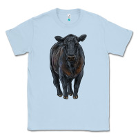 Dusty Blue black angus cattle Classic Tee - RanaPortraitStore
