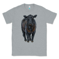 Heather Grey black angus cattle Classic Tee - RanaPortraitStore