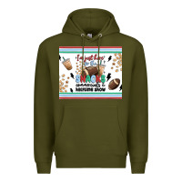 Army Green i'm just here for the snacks Premium Hoodie - MaliasSmallBusiness