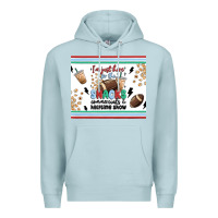 Blue Mist i'm just here for the snacks Premium Hoodie - MaliasSmallBusiness