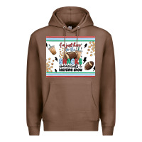 Chestnut i'm just here for the snacks Premium Hoodie - MaliasSmallBusiness