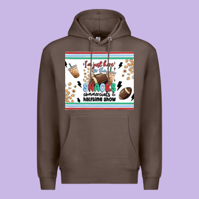 I'm Just Here For The Snacks Premium Hoodie Designed By Maliassmallbusiness