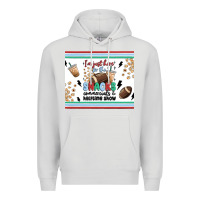 Dove Grey i'm just here for the snacks Premium Hoodie - MaliasSmallBusiness